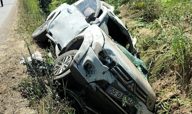 Bafra'da pikap takla attı: 1 ölü, 2 yaralı