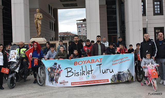 Boyabat'ta "Cumhuriyet İçin Pedal Çeviriyoruz" etkinliği yapıldı