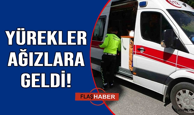 Yaya geçidinde korkutan kaza