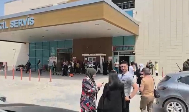 Hastanede deprem panik anları