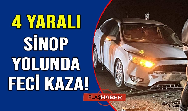 İki araç kafa kafaya çarpıştı