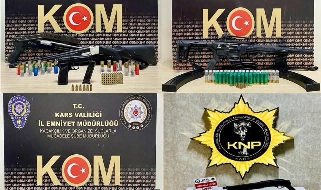 Susuz'da silah ve mühimmat ele geçirildi