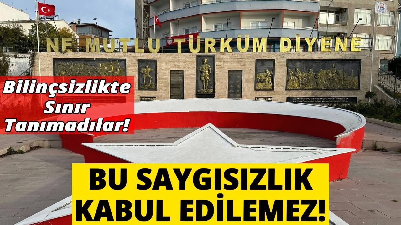Gerze'de şehitler anısına yapılan anıta zarar verildi