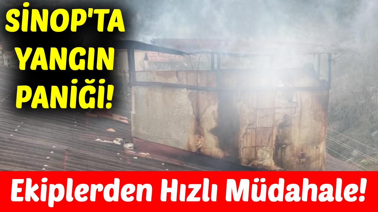 Sinop'ta baca yangını ekipleri harekete geçirdi