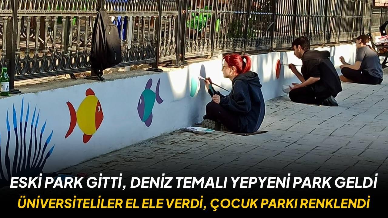 Geleceğin öğretmenlerinden parka sihirli dokunuş