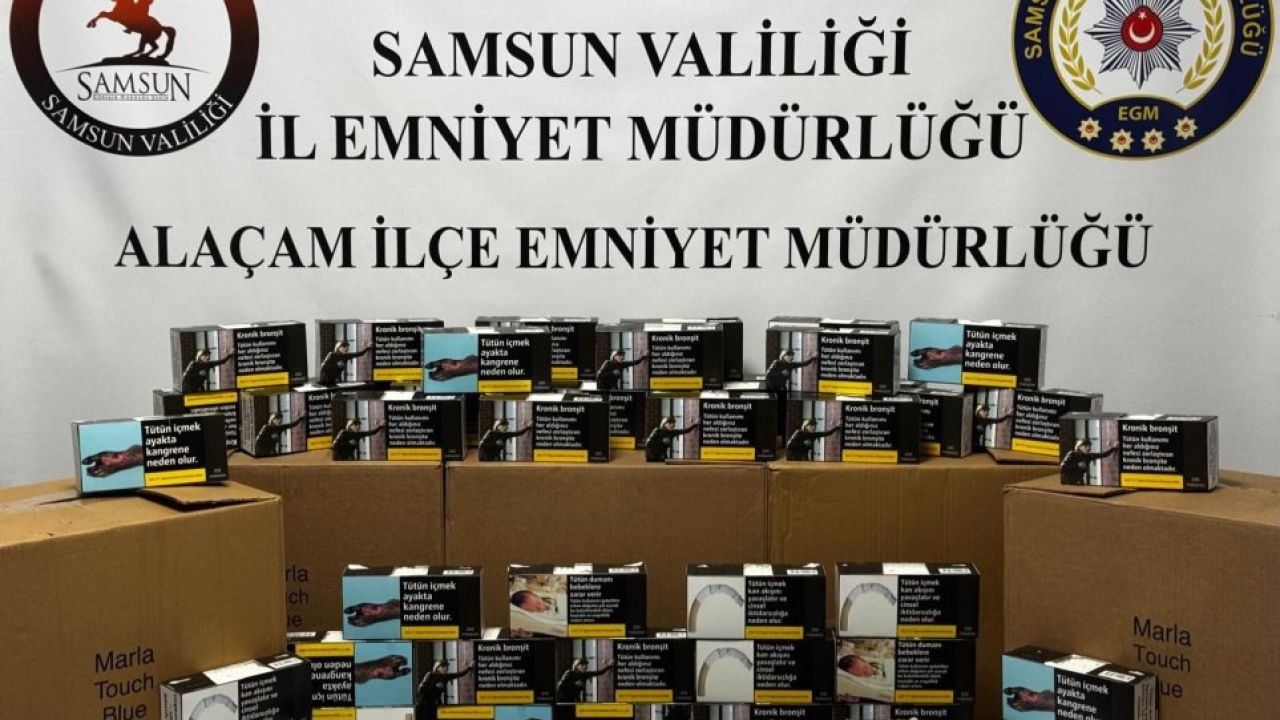 Samsun'da kaçak makaron operasyonunda 1 kişi yakalandı