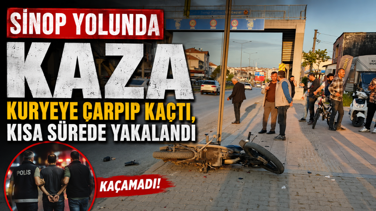 Sinop yolunda otomobil motosiklete çarptı: 1 ağır yaralı