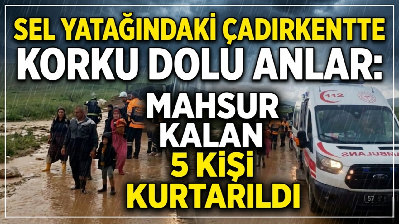 Sinop’ta Çadırkent sular altında kaldı