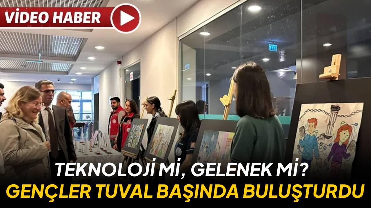 Sinop'ta gençler "Aile Bağları" için tuval başına geçti