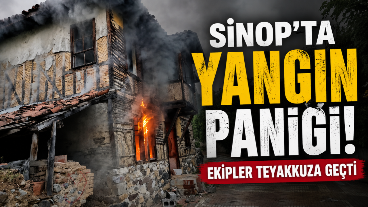 Sinop'ta metruk bina alevlere teslim oldu