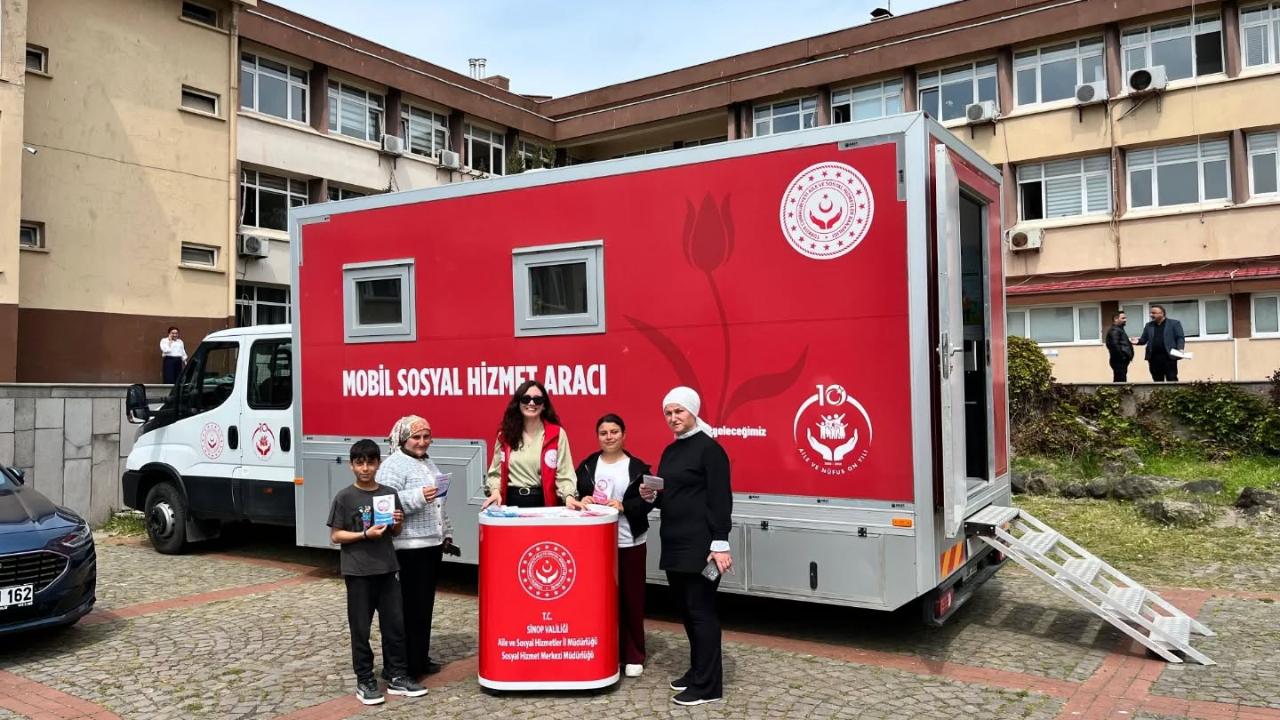 Sinop’ta “Mobil Sosyal Hizmet Aracı” sahada