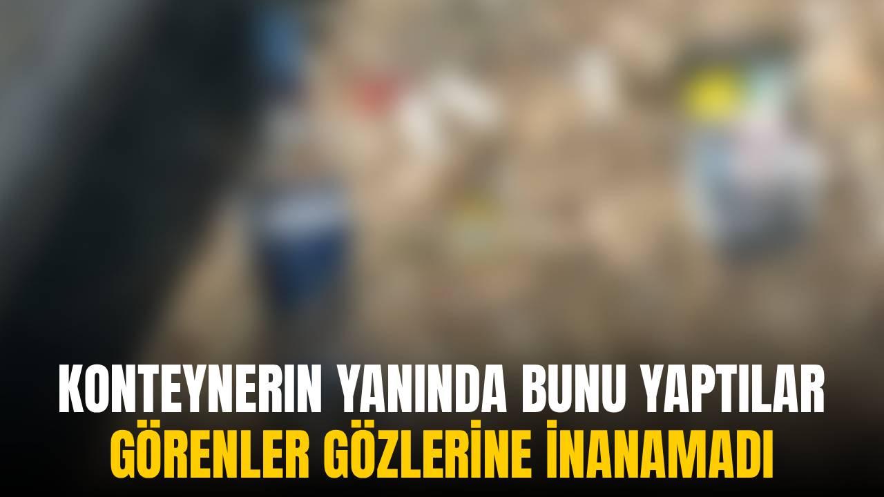 Konteyner var, şişeler yerde