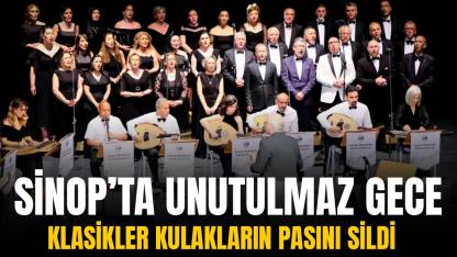 Sinop’ta sanat gecesi: 3 saatlik dev konser ayakta alkışlandı