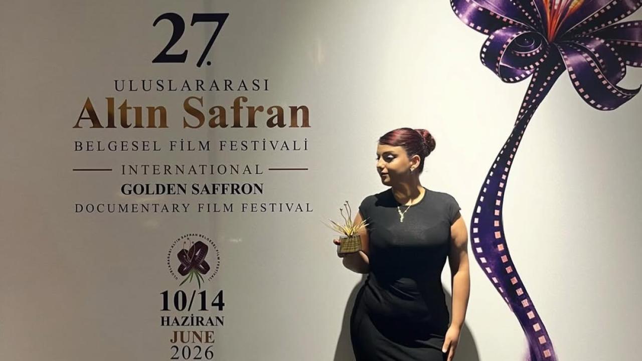 Sinop Üniversitesi'nin genç tasarımcısı ödülüne kavuştu