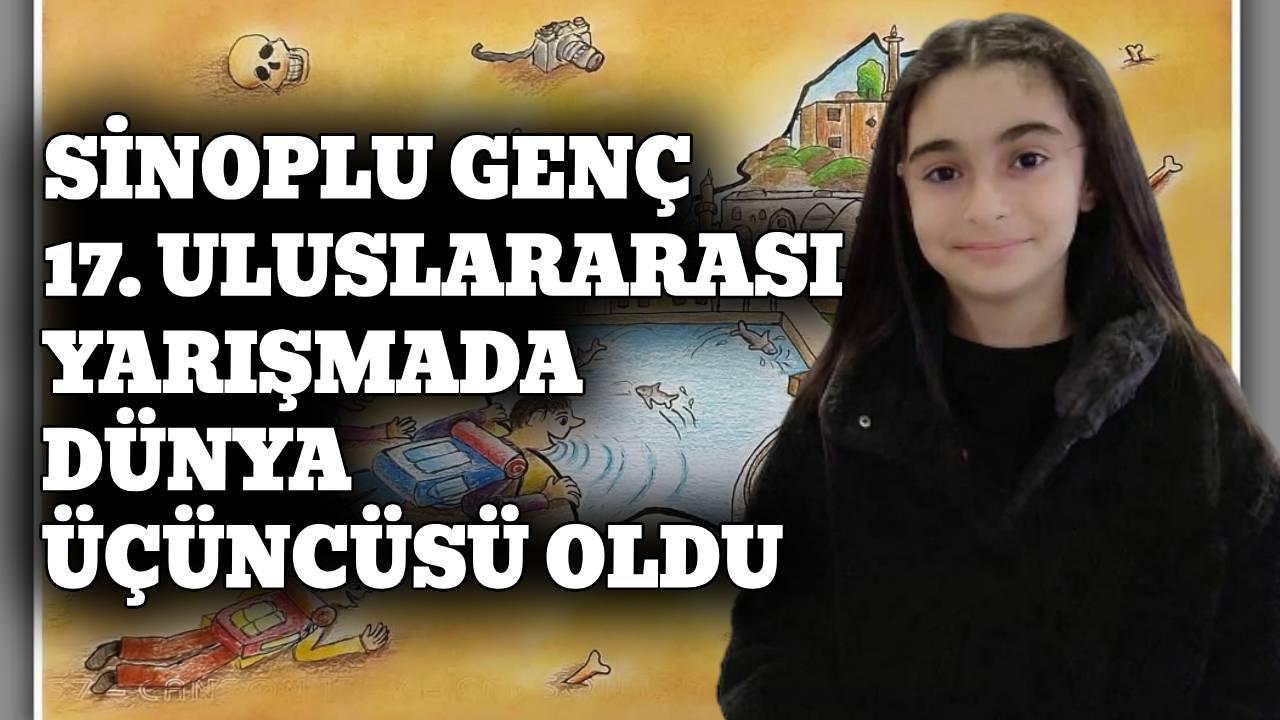 Sinoplu öğrenci uluslararası yarışmada derece elde etti