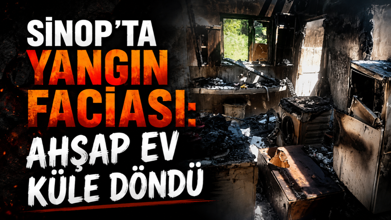 Sinop’ta 2 katlı ev alevlere teslim oldu