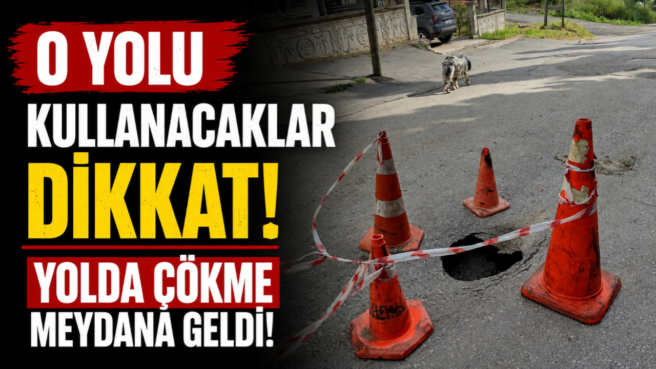 Sinop’ta çöken yol için müdahale bekleniyor