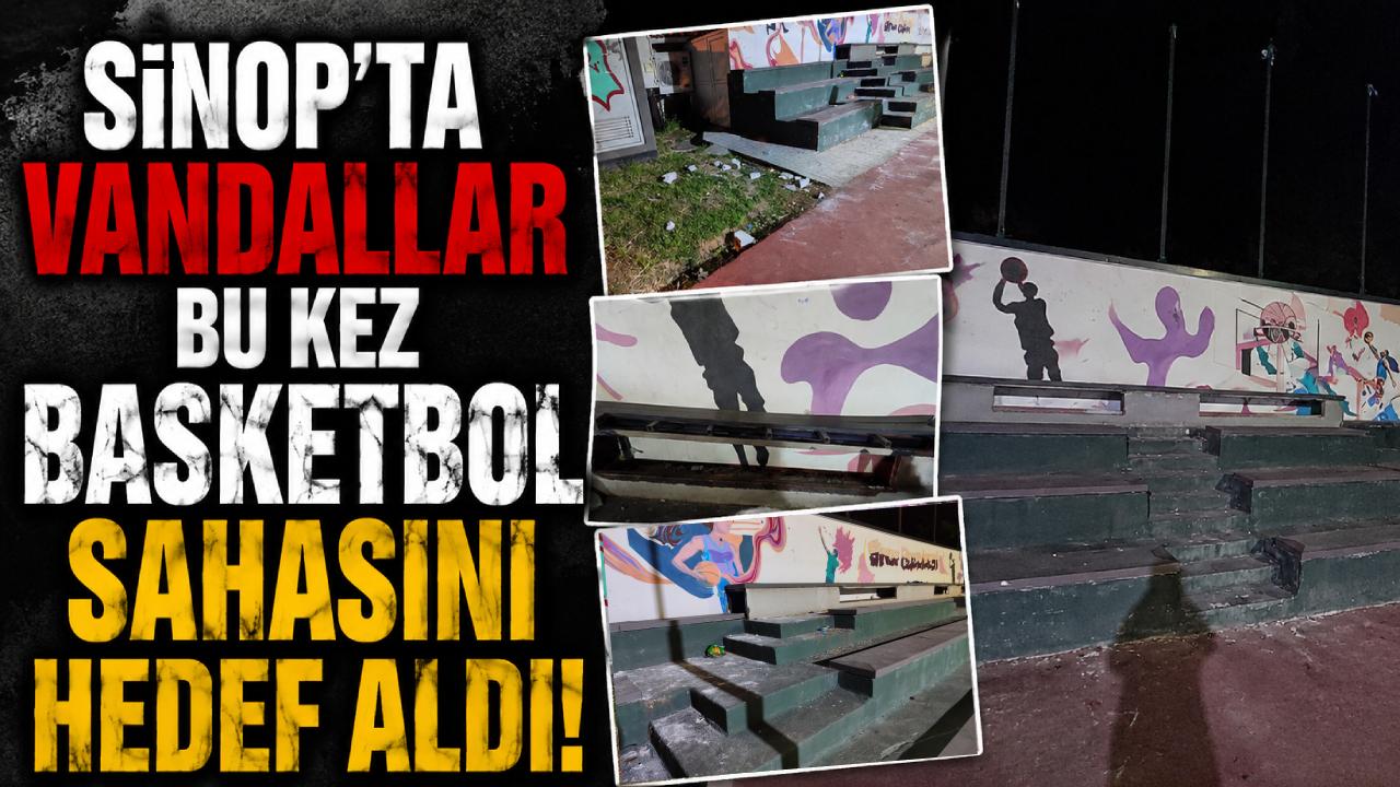 Sinop'ta gençlerin spor alanı vandalizmin hedefi oldu