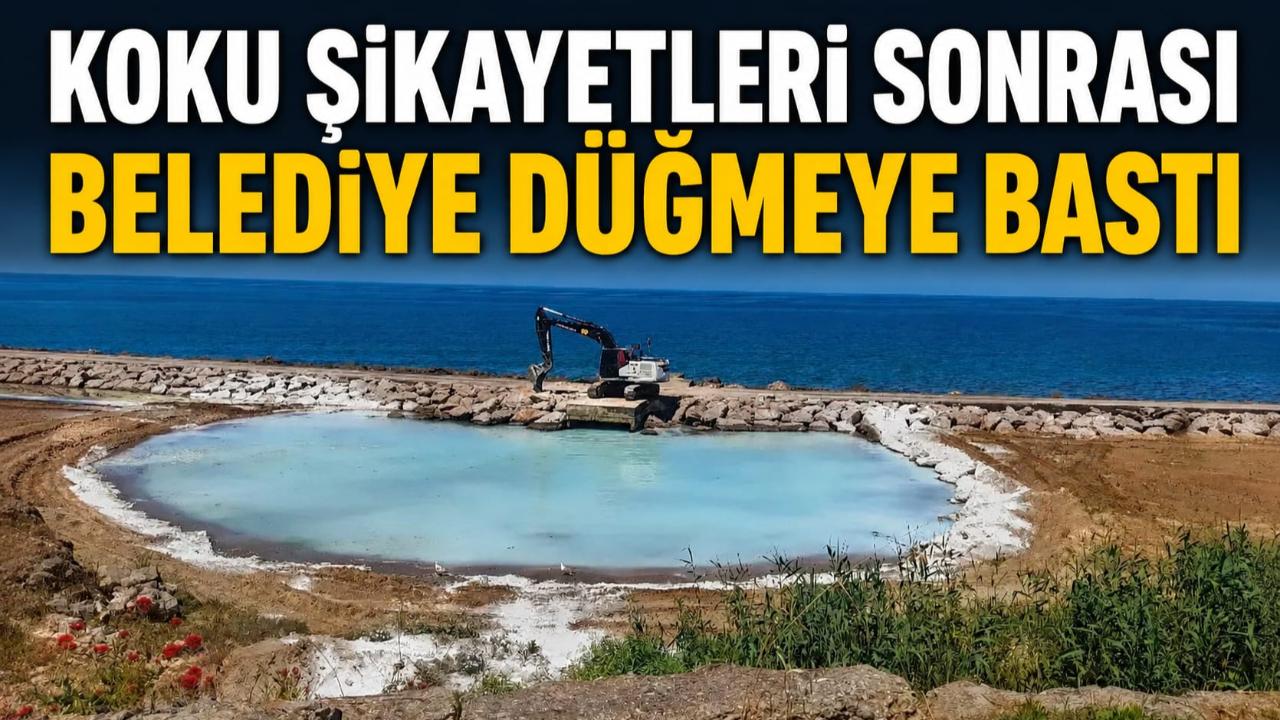 Sinop'ta kötü kokuya karşı kireçli müdahale