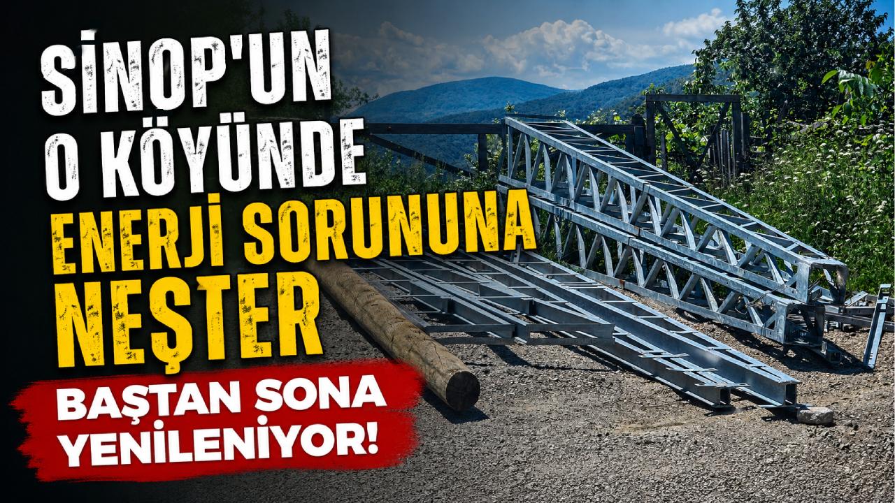 Sinop'un o köyünde elektrik altyapısı modernize ediliyor