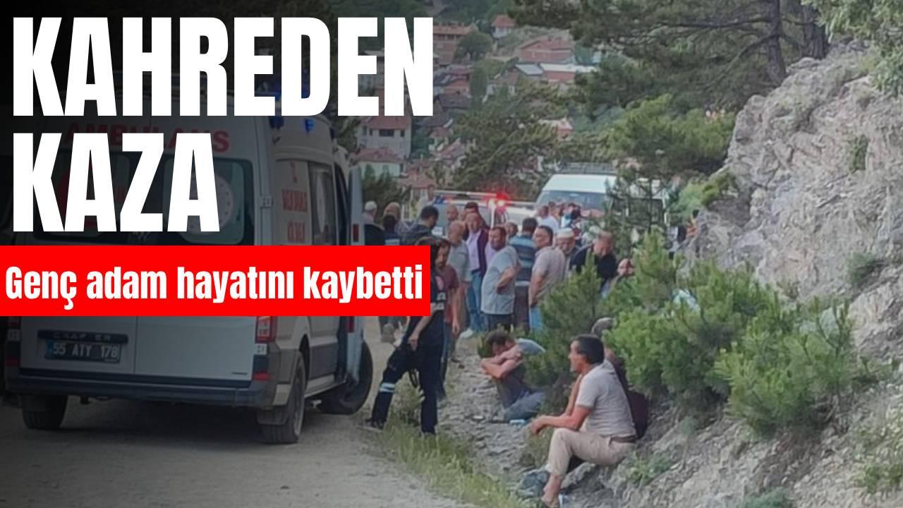 traktör uçuruma yuvarlandı: 1 ölü, 1 yaralı