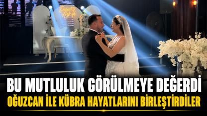 Elver ve Meriç ailelerinin mutlu günü: Oğuzcan ile Kübra hayatlarını birleştirdiler
