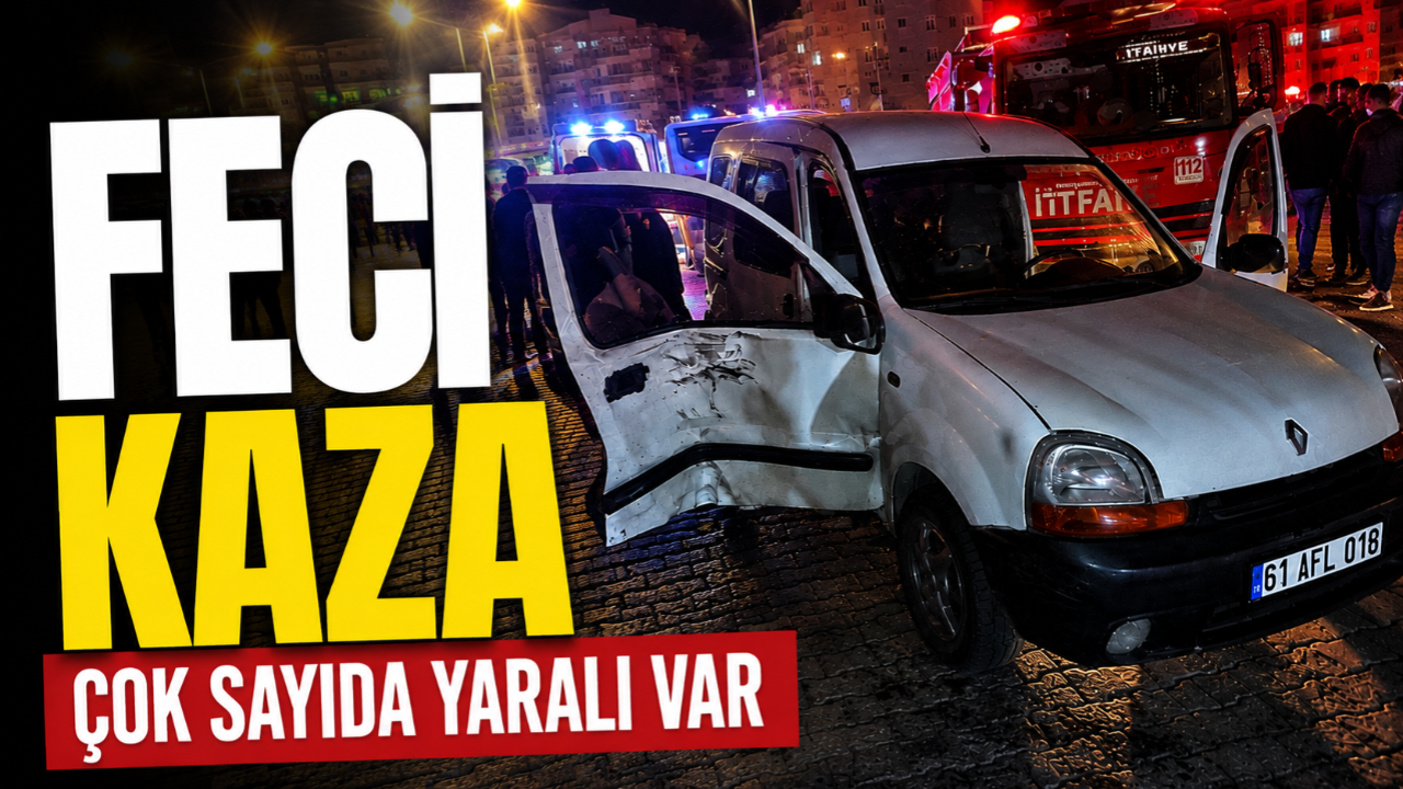 Hafif ticari araç ile motosiklet çarpıştı: 5 yaralı