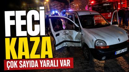 Hafif ticari araç ile motosiklet çarpıştı: 5 yaralı