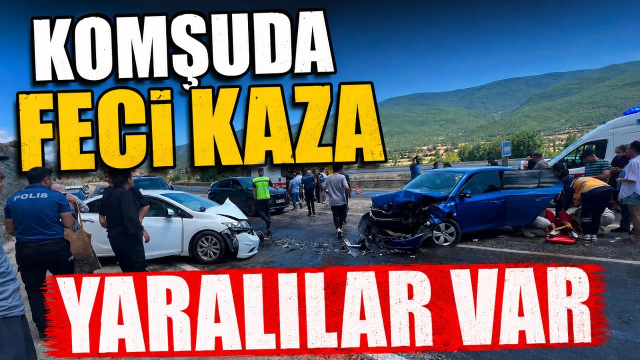 İki otomobil çarpıştı: 5 yaralı