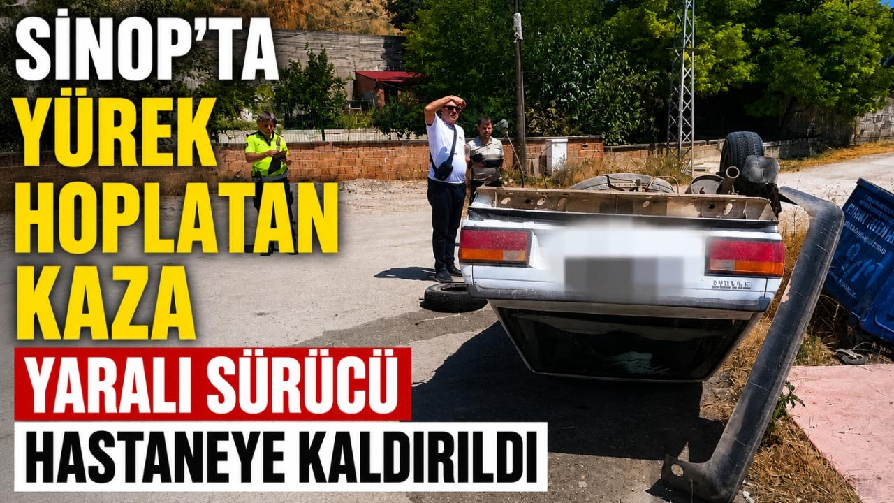Kontrolden çıkan otomobil takla attı: 1 yaralı