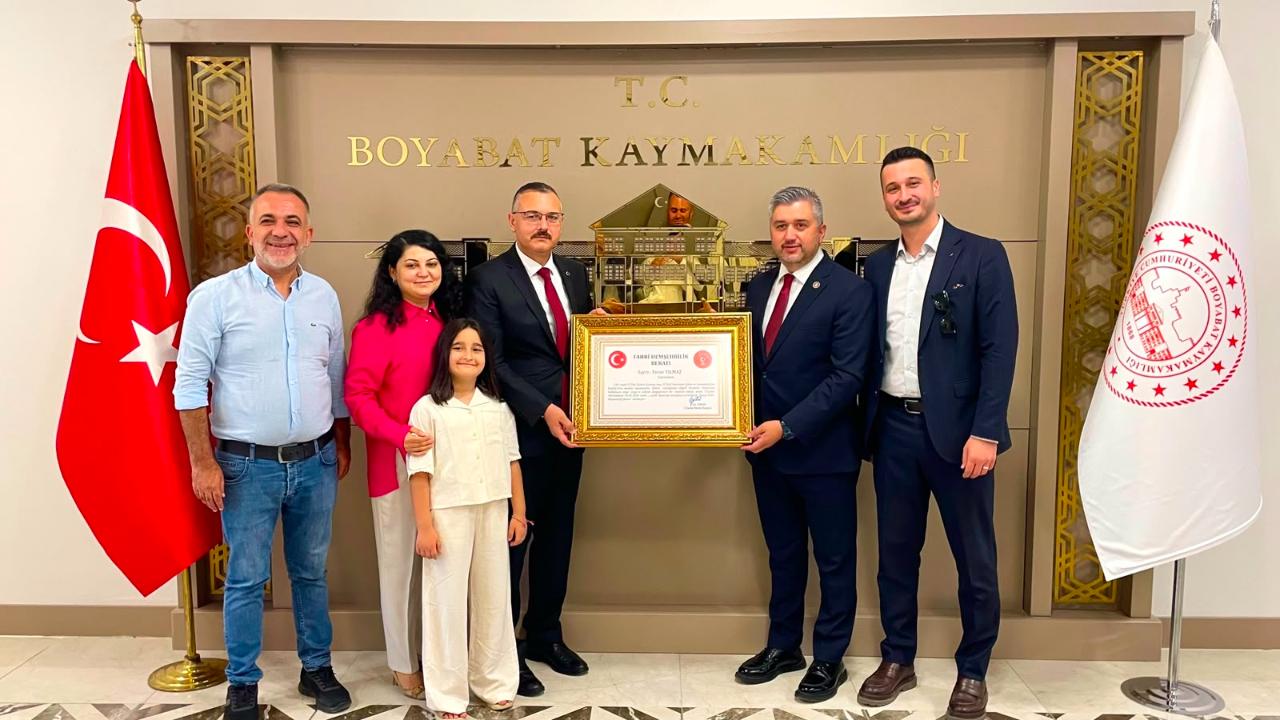 Mudanya'ya atanan Boyabat Kaymakamı Yılmaz için uğurlama programı düzenlendi