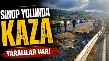 Sinop yolunda kaza: Elektrikli bisiklete otomobil çarptı