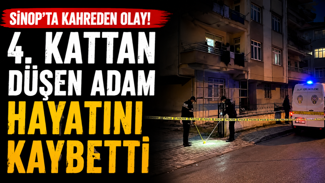 Sinop'ta 4. kattan düşen adam hayatını kaybetti