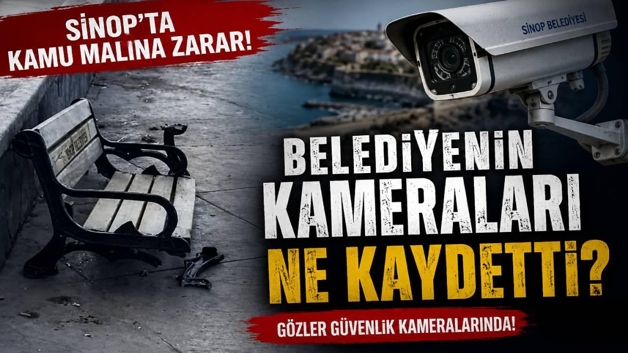 Sinop'ta Aşıklar Parkı'ndaki bank tahrip edildi