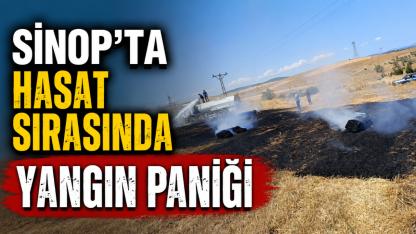 Sinop'ta balya makinesi arızası yangın çıkardı