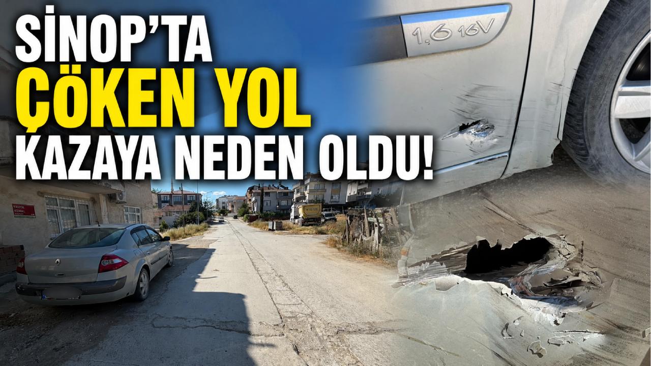 Sinop'ta doğalgaz kazısı sonrası oluşan çukur kazaya davetiye çıkardı