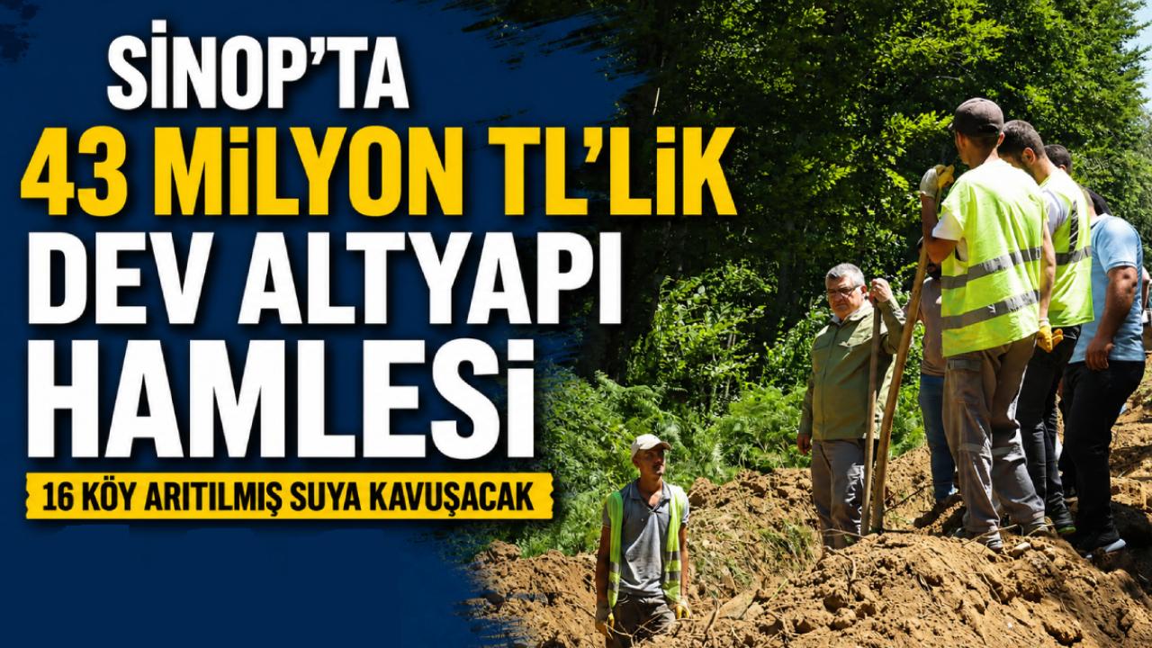 Sinop'ta içme suyu hattı genişliyor