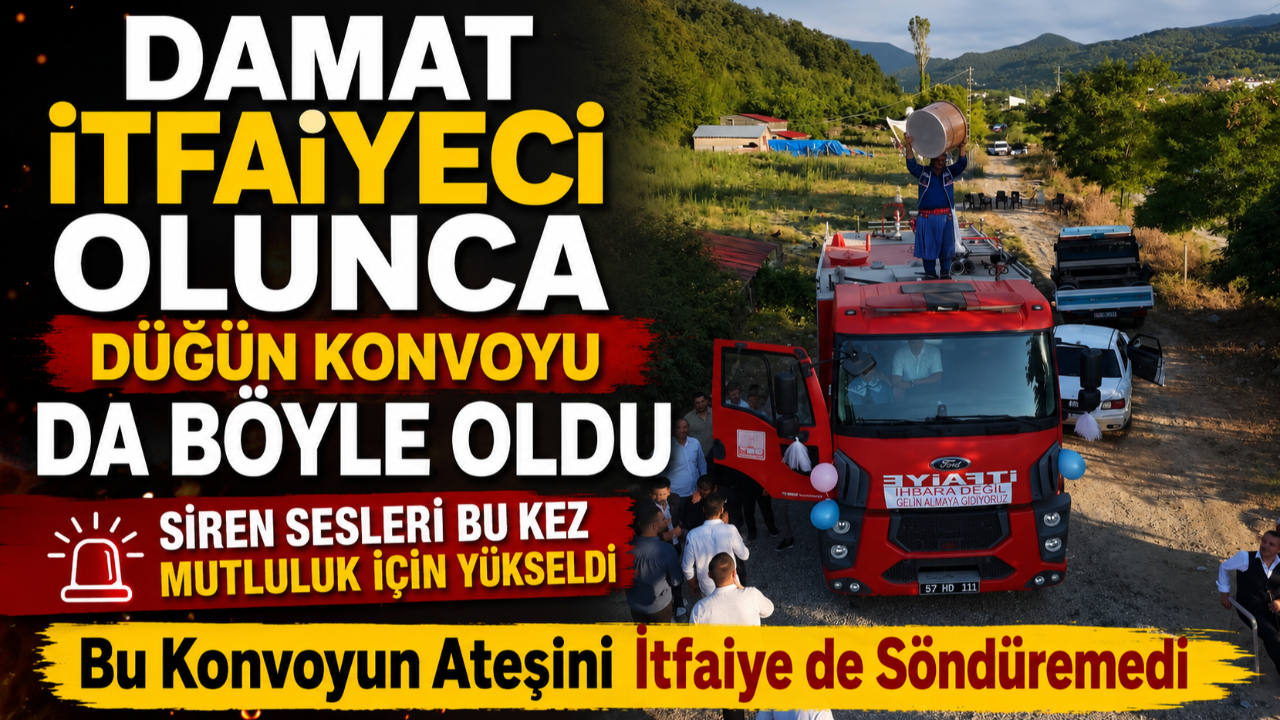 Sinop'ta itfaiyeci damada mesai arkadaşlarından unutulmaz jest