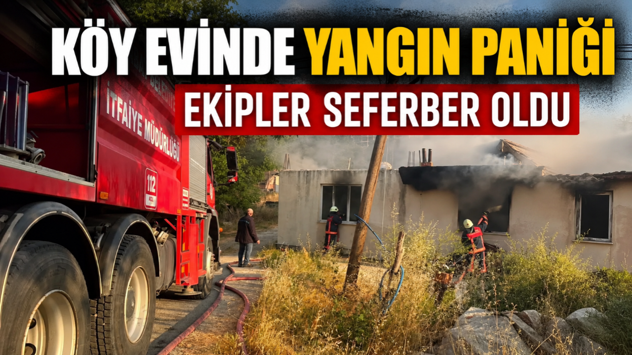 Sinop'ta köy evinden yükselen dumanlar ekipleri teyakkuza geçirdi
