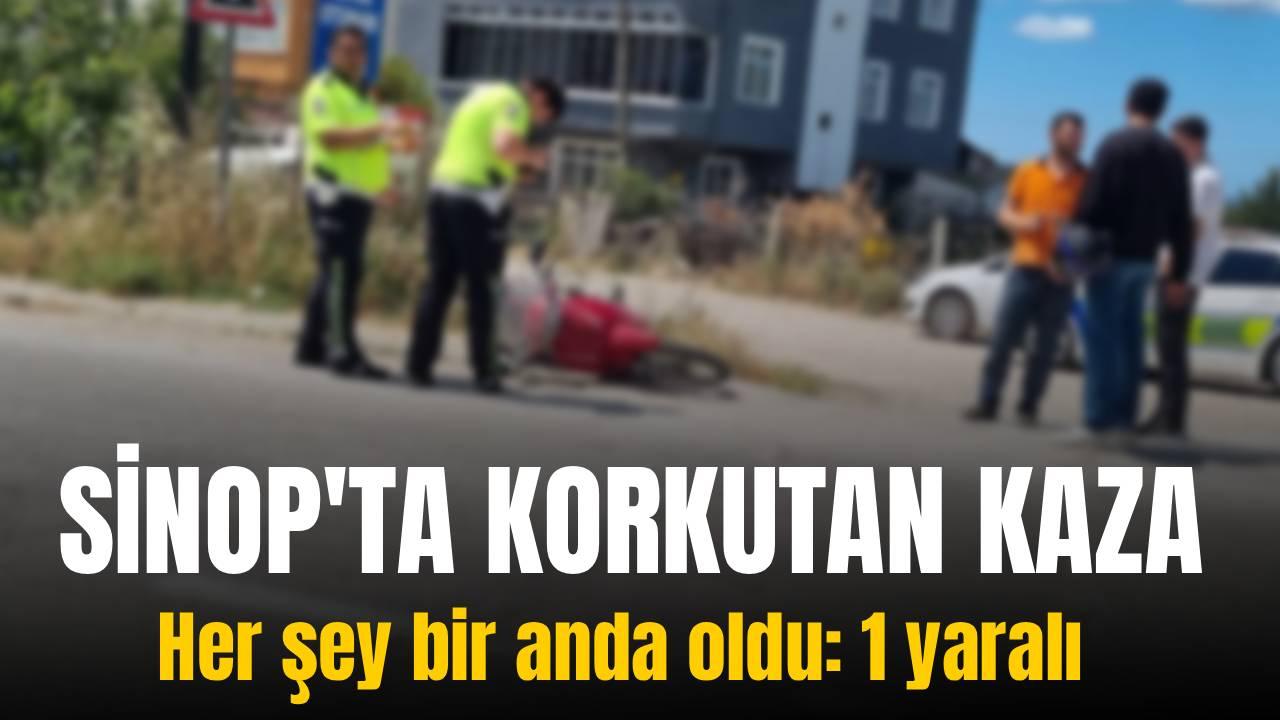 Sinop’ta motosiklet kazası: 1 yaralı