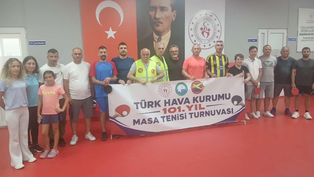 Sinop'ta THK'nın 101. yılına özel masa tenisi turnuvası