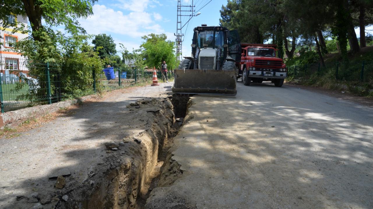Sinop’un ilçesinde doğalgaz altyapı çalışmaları sürüyor