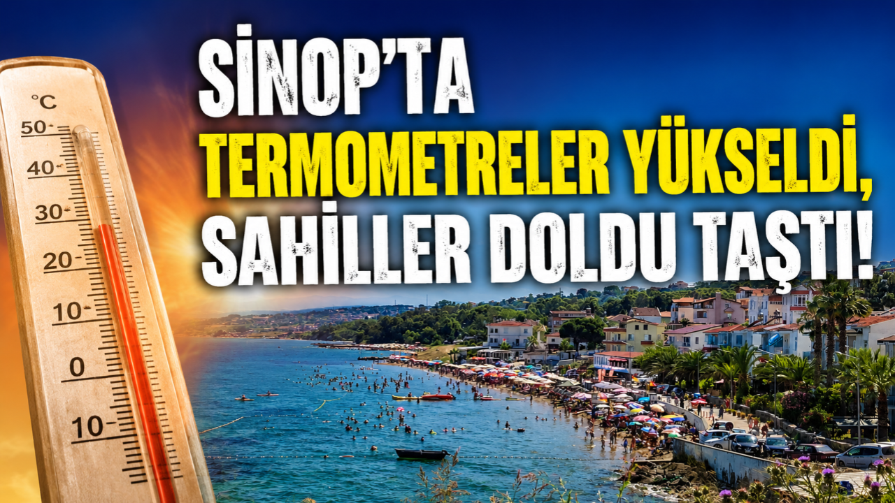 Termometreler yükseldi, Sinoplular soluğu denizde aldı